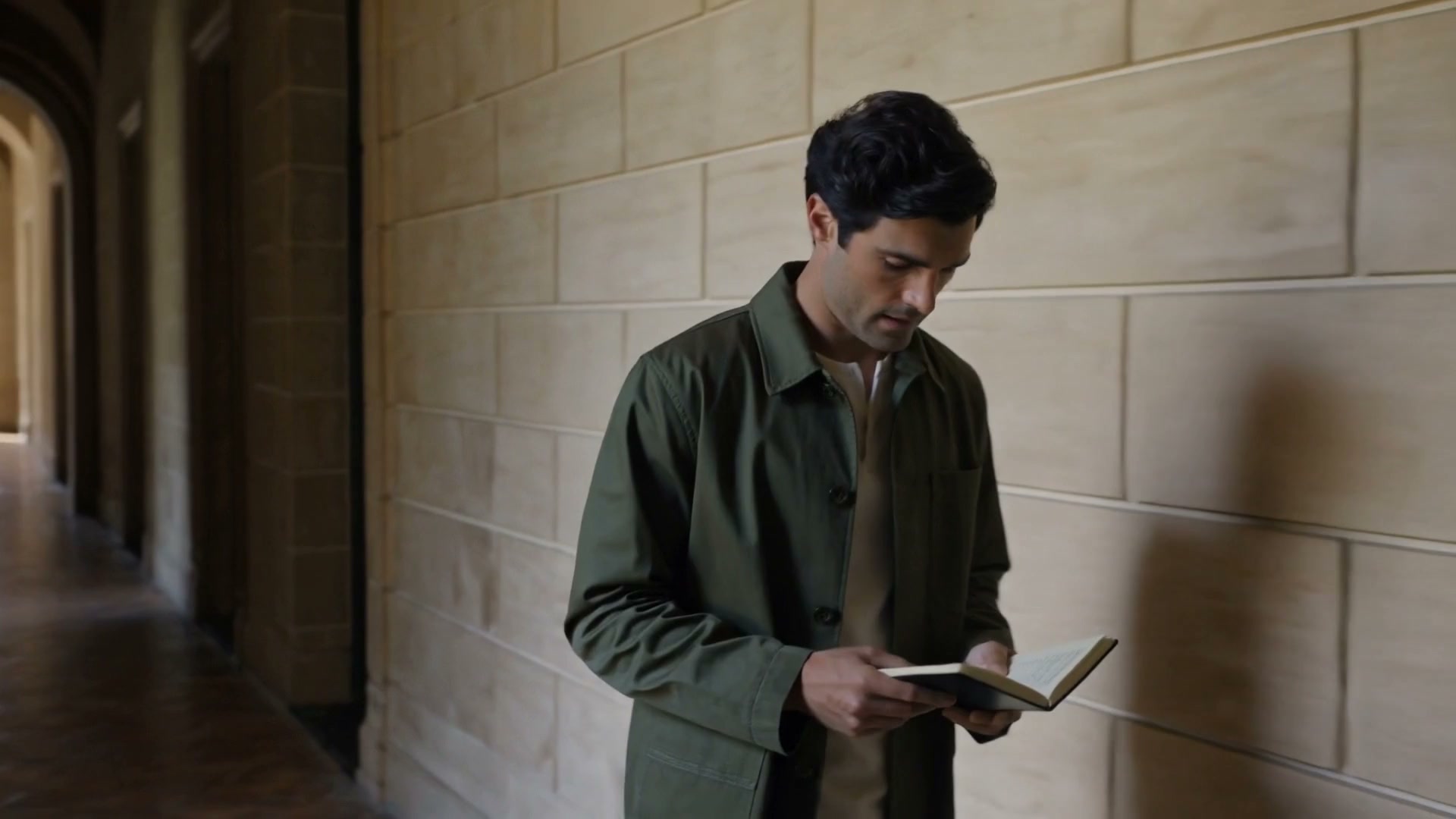 A professional rehearsing before joining a conversation